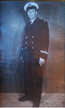 Vinko Klanjšek po drugi vojni kot pročnik fregate